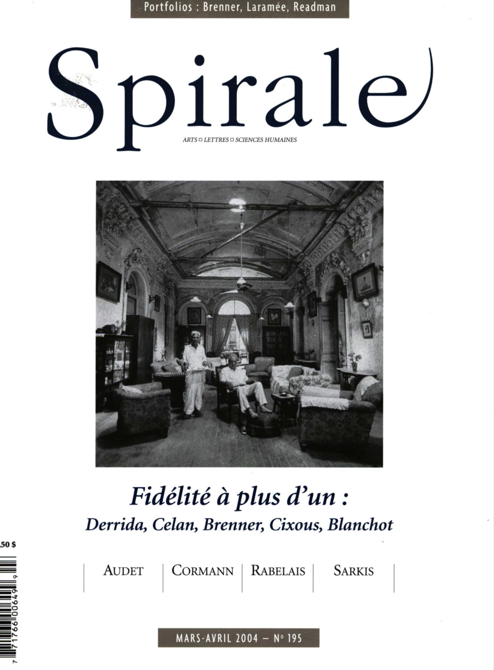 195 / Fidélité à plus d’un : Derrida, Celan, Brenner, Cixous, Blanchot
