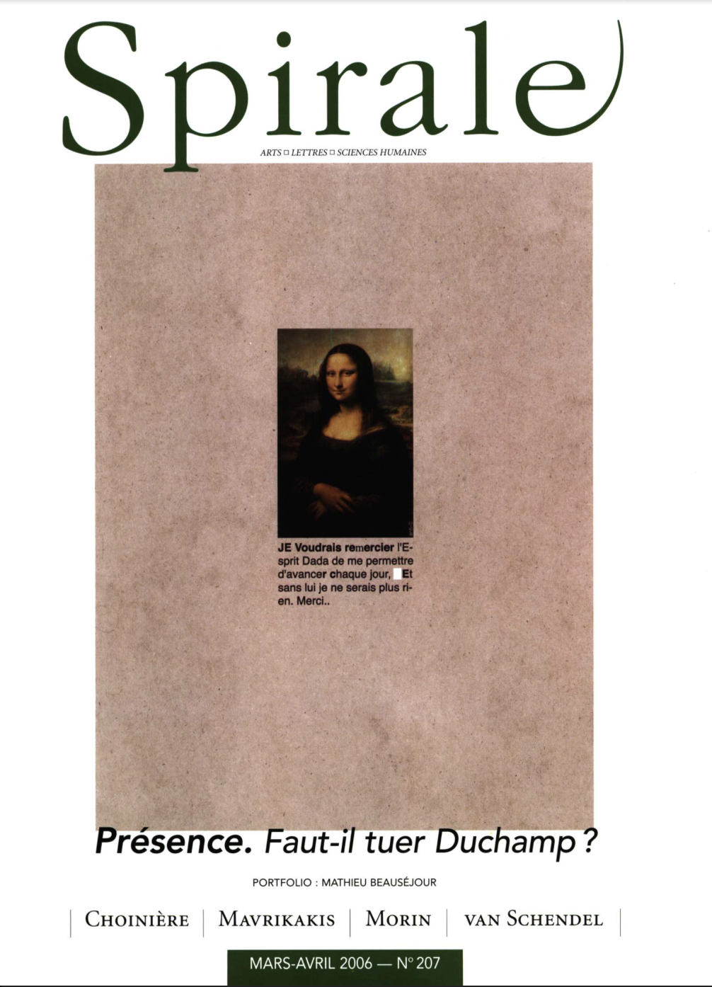 207 / Présence. Faut-il tuer Duchamp ?