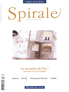 189 / La narration de l’art : autour de Walter Benjamin