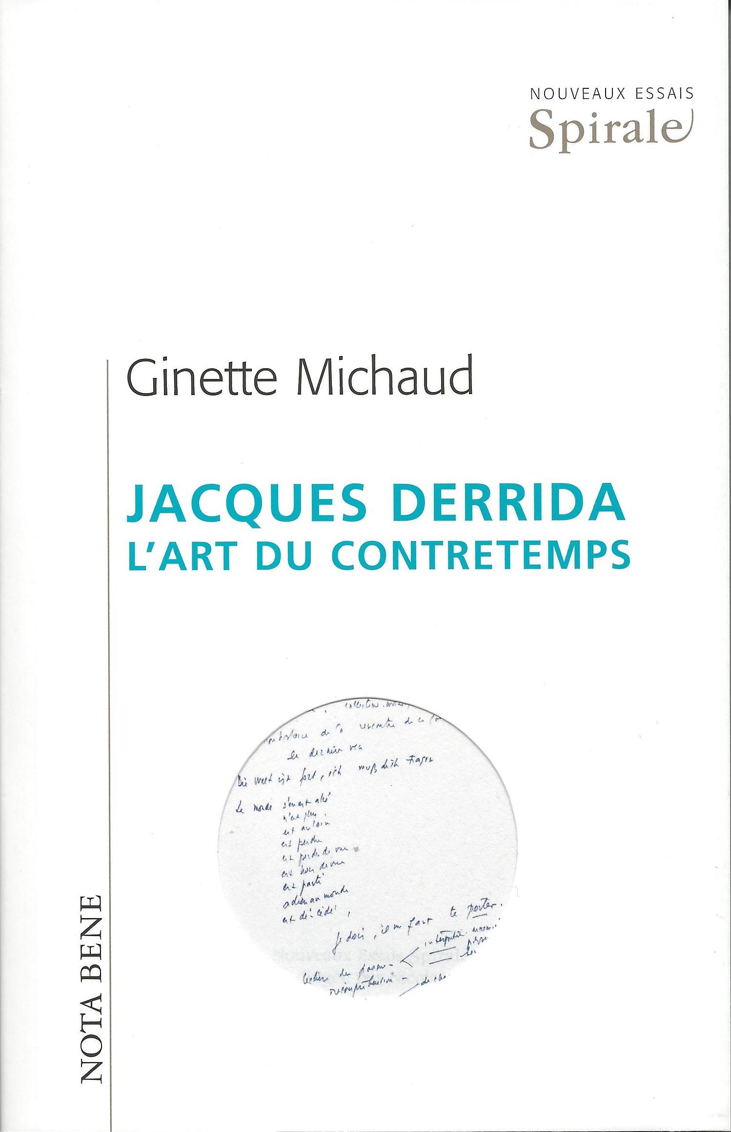 Jacques Derrida. L’art du contretemps