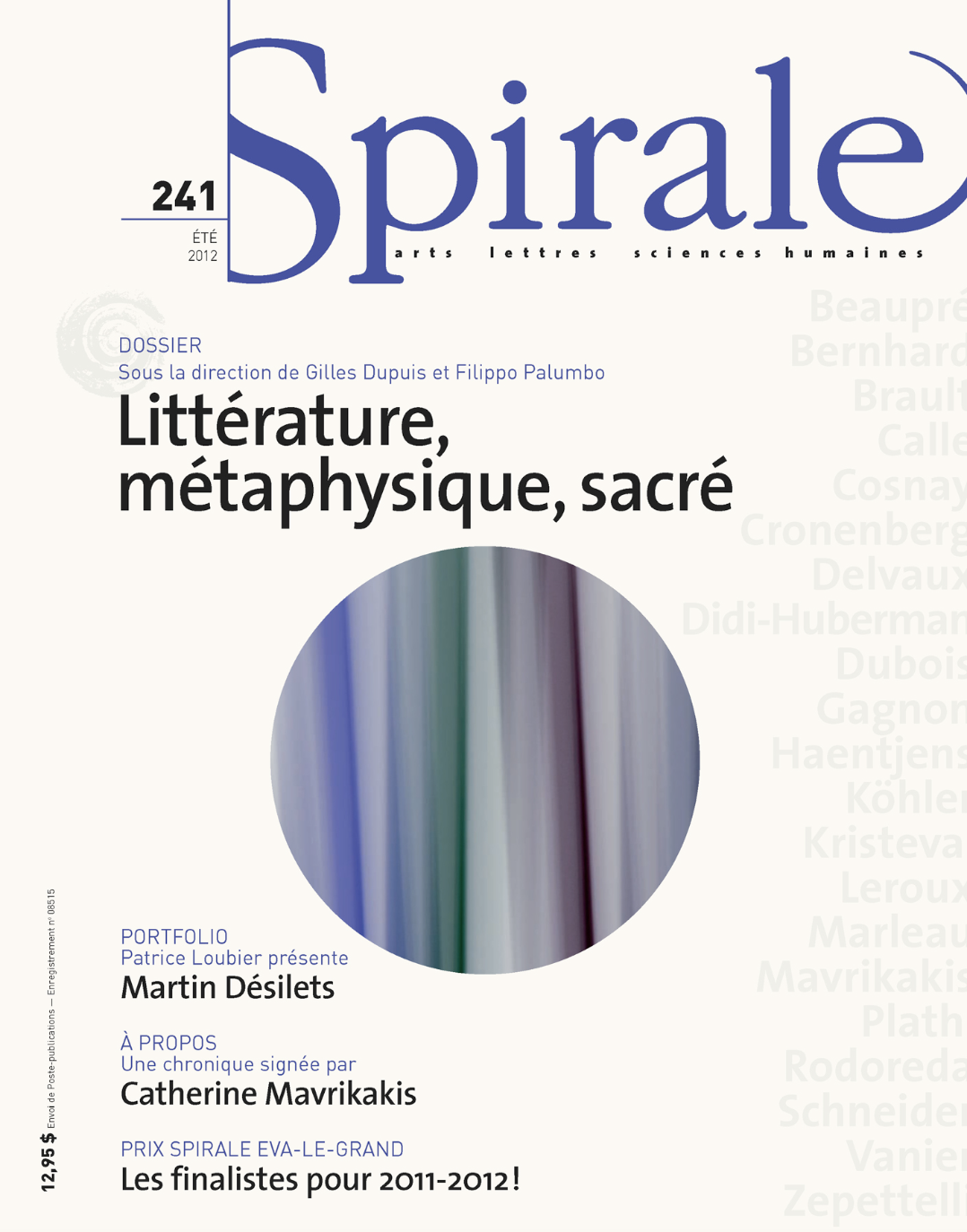 241 / Littérature, métaphysique, sacré